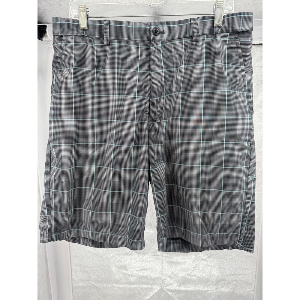 PGA TOUR Men's Plaid Golf Shorts Gray Blue Size‎ 36 Outdoor Dadcorep Grandpa
